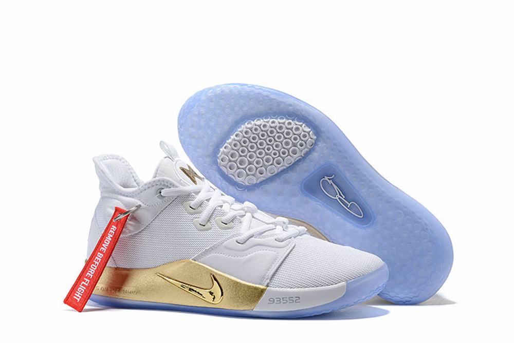 Nike PG 3 White Gold